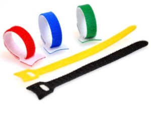 Klettband / Velcro zur Akkubefestigung, 12x200mm, 5er Set in SCHWARZ