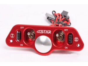 Doppelschalter ON/OFF Switch mit Tank- und Ladebuchsen