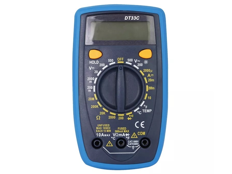 Digitales Multimeter DT33C Digitalmessinstrument mit Temperatursensor