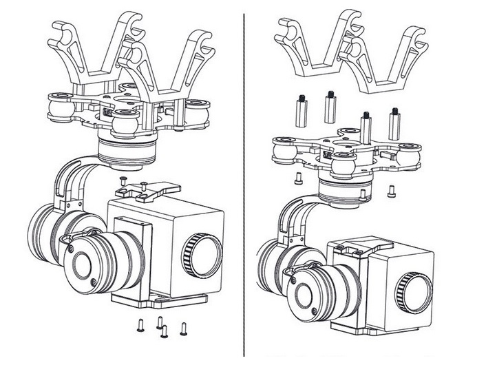 FPV/UAV Aerial Kamera - 10-fach HD Zoom mit 3-Achs-Gimbal – Bild 4