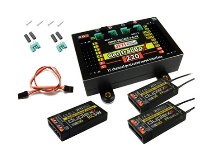 Jeti Akkuweiche Central Box 220 + 2x Rsat2 + RCSW