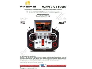 Handbuch deutsch - gedruckte Version zu FrSky Horus X12S