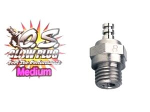 Glühkerze O.S. Nr. 8, mittel Heiss, für Methanolmotoren