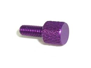 Kabinenhauben Rändelschraube Aluminium violett, M4 x 9 mm