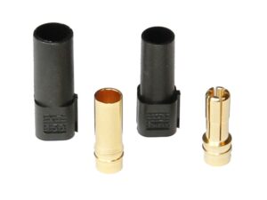 Goldkontakt Stecker XT150 / XT-150, 6mm mit Hülle schwarz, 100-150A