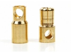 Goldkontakt Stecker,  2 Paar, 6mm