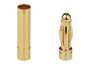 Goldkontaktstecker / Goldstecker und Buchse - 3.0mm - 1 Paar