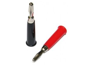 Bananenstecker mit Plastikhülse 4mm - Rot/Schwarz - 1 Set