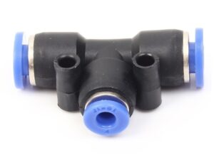Schlauchkupplung, 3-fach T-Steckverbindung 6mm auf 4mm (wie System Festo)