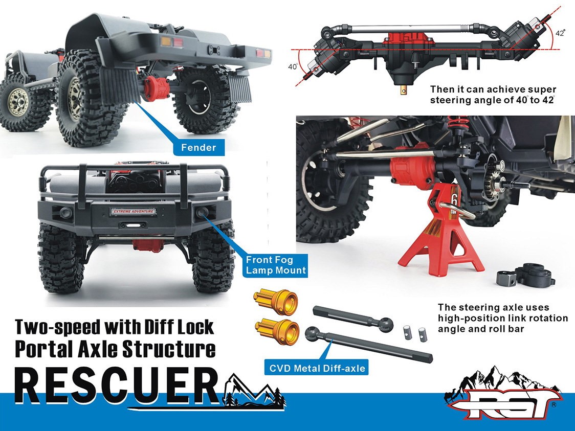 RGT-Racing Off-Road Truck Rescuer - weiss - 1:10 - 4WD - im A-RTR-Set – Bild 6