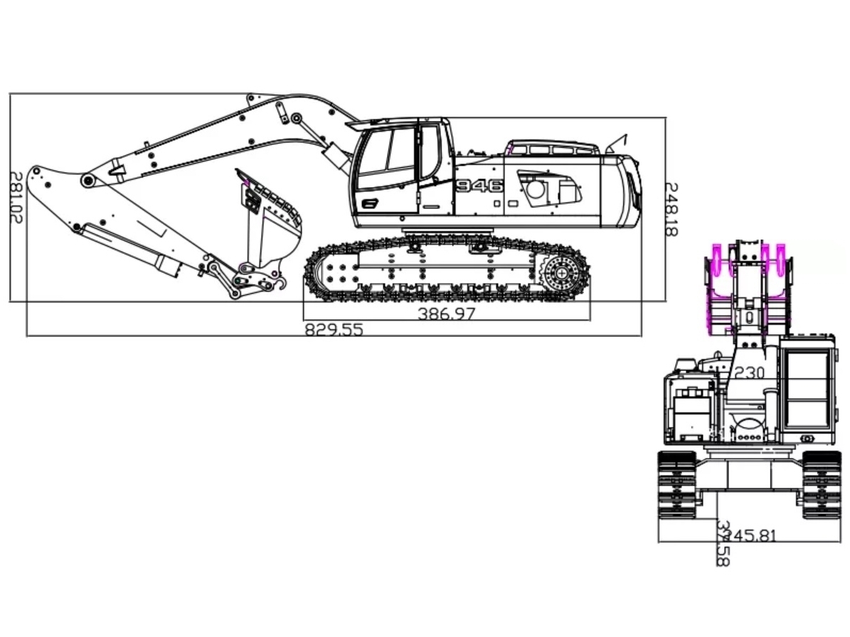 Hydraulischer RC Schaufelbagger Liebherr 946, ARTR-Set, 1:14 – Bild 4