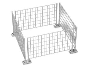 Absperrgitter / Sicherheitszaun zu diversen Baumaschinen und Funktionsmodellen