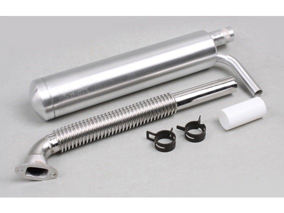 Kanister-Schalldämpfer mit Auspuffkrümmer zu DLE55, DA50, EME55