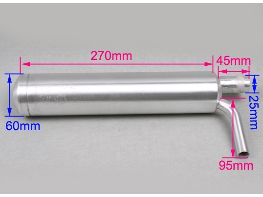 Kanister-Schalldämpfer mit Auspuffkrümmer zu DLE55, DA50, EME55 – Bild 2