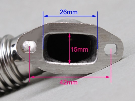 Kanister-Schalldämpfer mit Auspuffkrümmer zu DLE55, DA50, EME55 – Bild 4