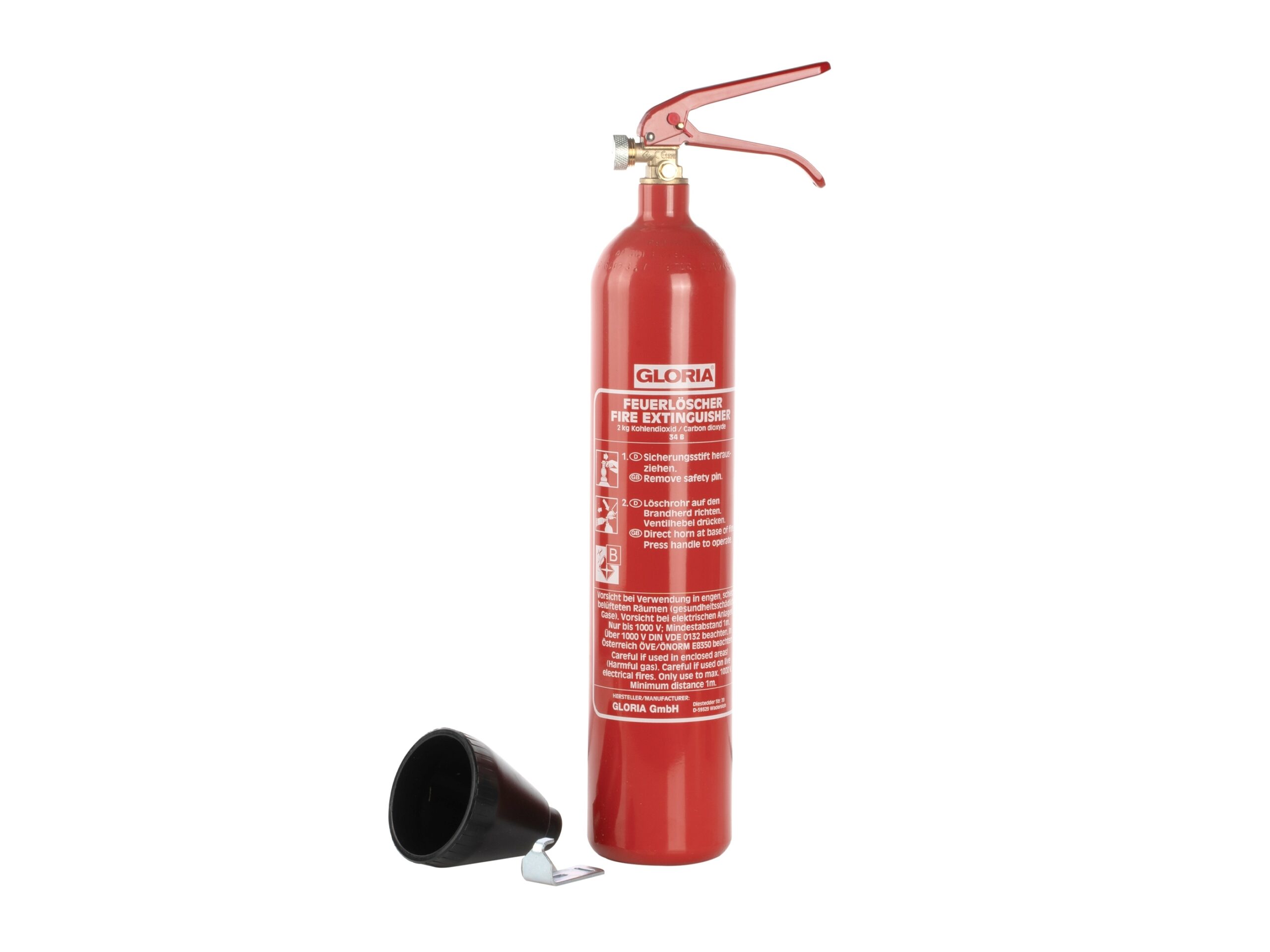 GLORIA Kohlendioxid CO2 Feuerlöscher KS2ST KS2SBS 2 kg – Bild 2