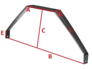 CFK / Carbon Fahrwerk, 320x143mm