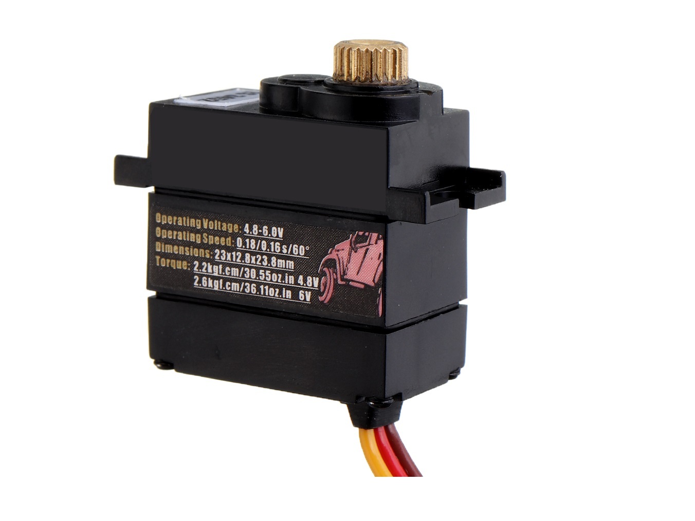 Emax RC Car Servo ES3452 MG, 16gr, 2.6kg Stellkraft, wasserdicht – Bild 2