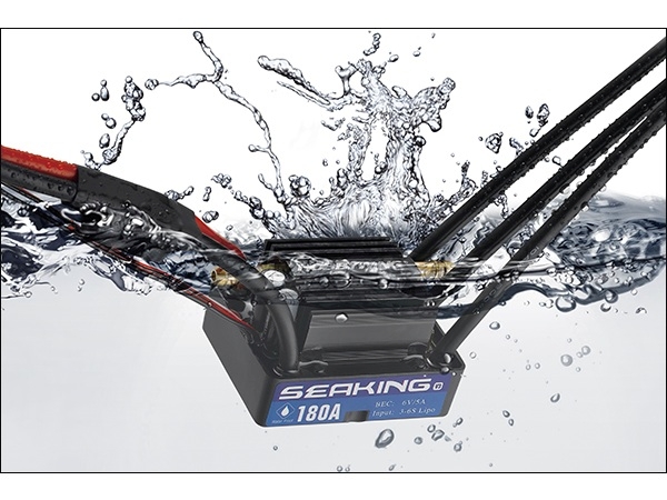Hobbywing Seaking Regler V3 - 180A - 3-6S - BEC für Boote – Bild 4