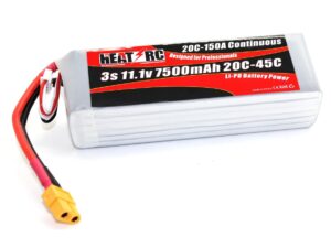HEAT-RC, LiPo Akku 3S2P / 11.1V, 7500mAh 20C-45C - XT60