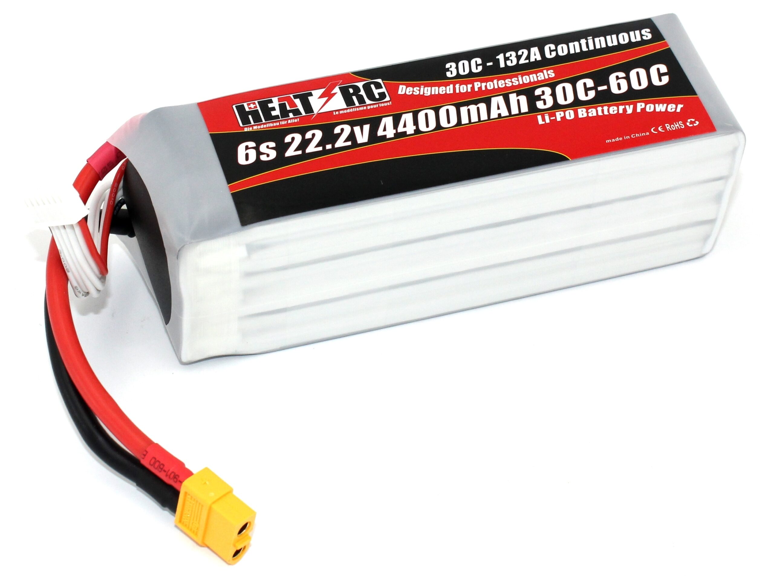 HEAT-RC, LiPo Akku 6S / 22.2V, 4400mAh 30C-60C - XT60