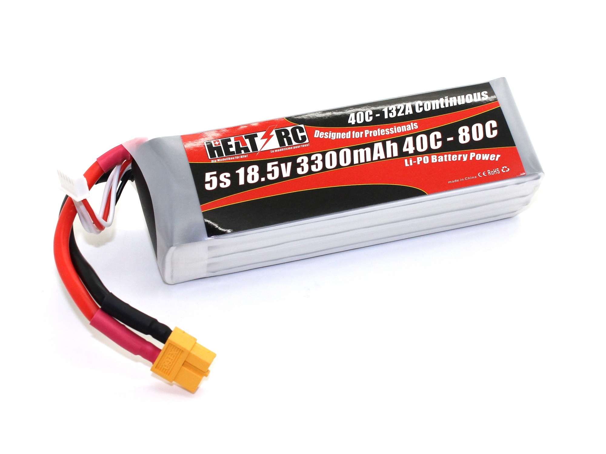 HEAT-RC, LiPo Akku 5S / 18.5V, 3300mAh, 40C - XT60