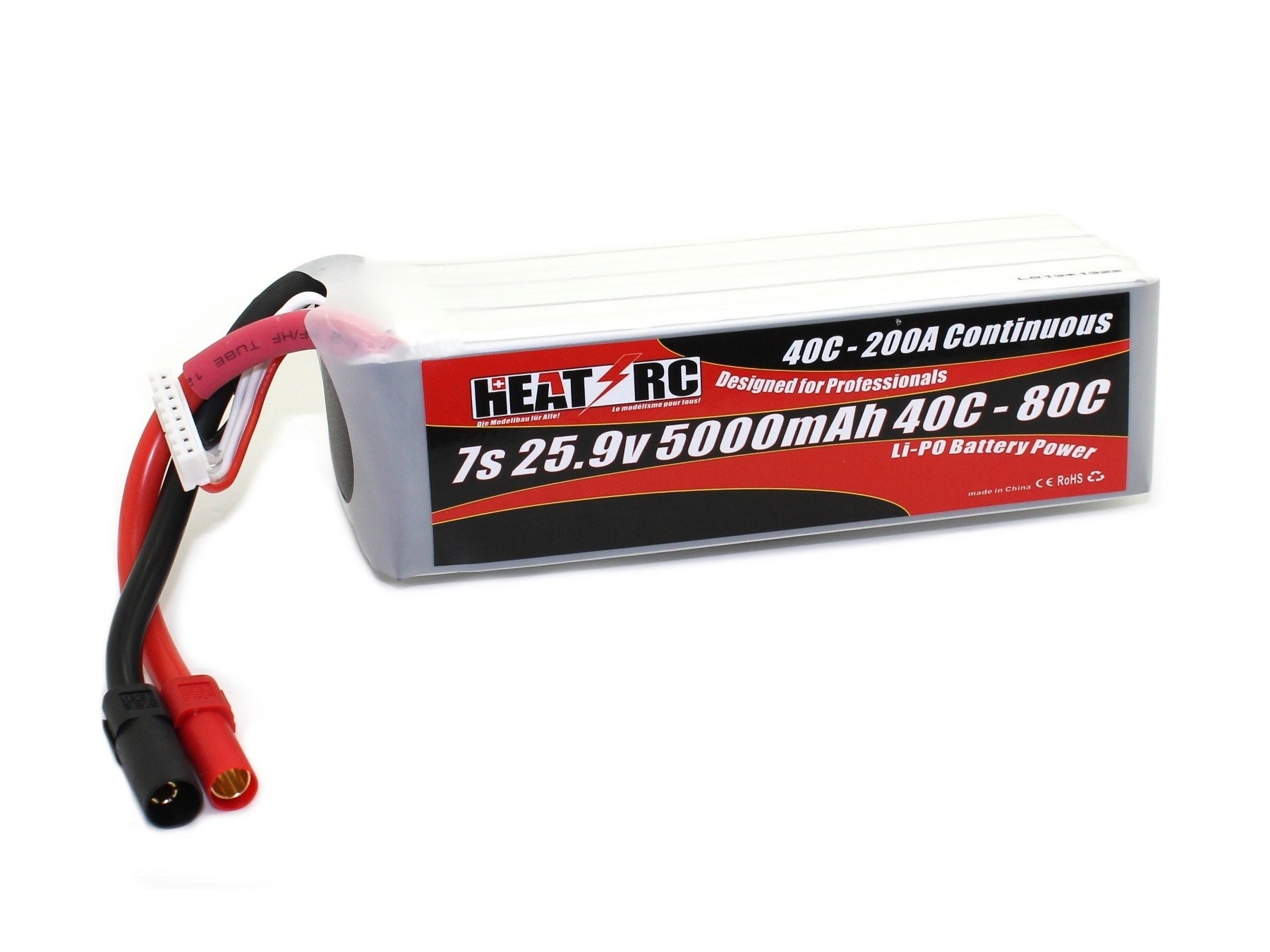 HEAT-RC, LiPo Akku 7S / 25.9V, 5000mAh 40C-80C - XT150