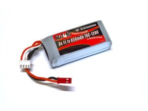 HEAT-RC, LiPo Akku 3S / 11.1V, 850mAh 70C-120C - JST