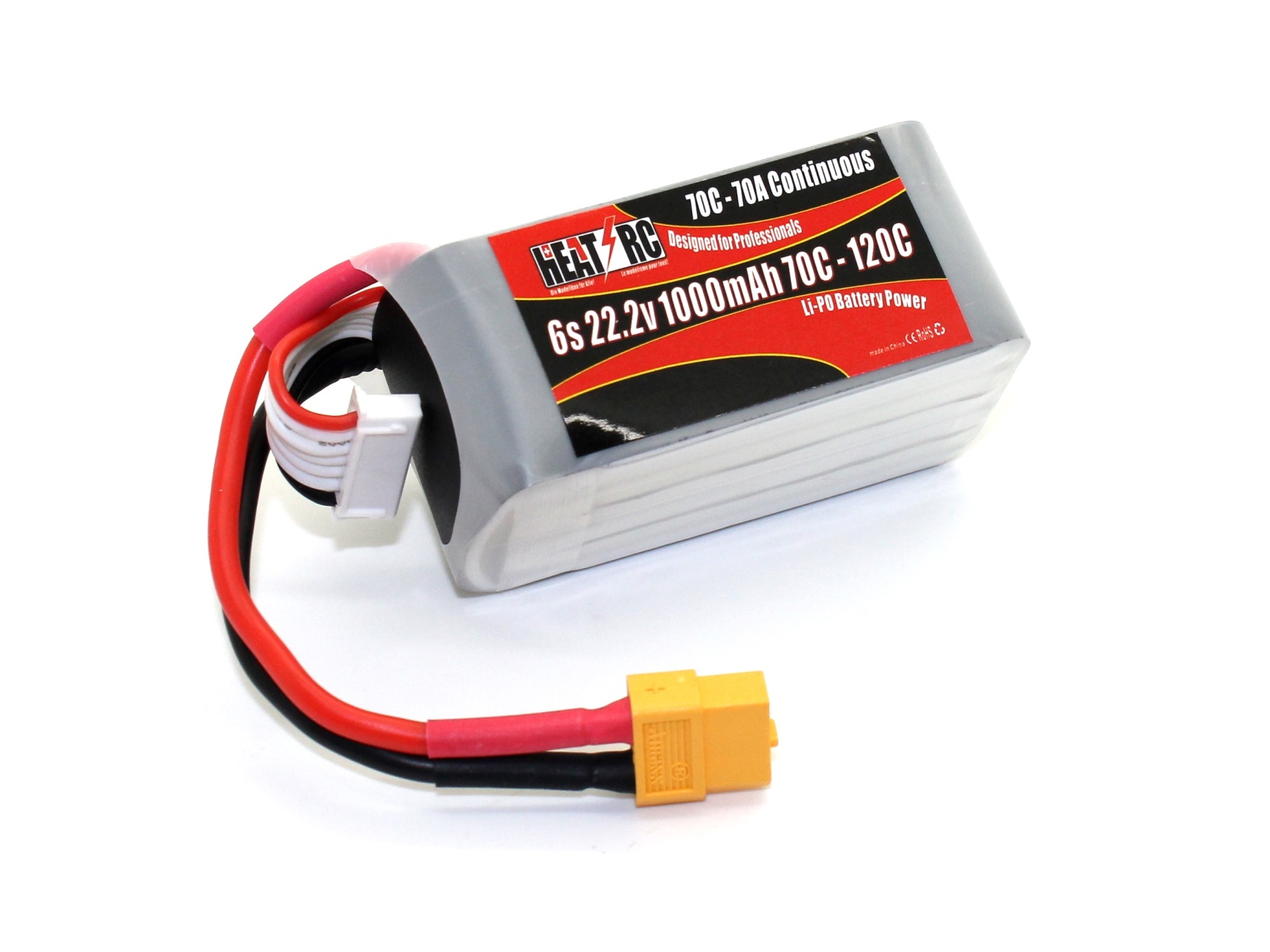 HEAT-RC, LiPo Akku 6S / 22.2V, 1000mAh 70C-120C - XT60