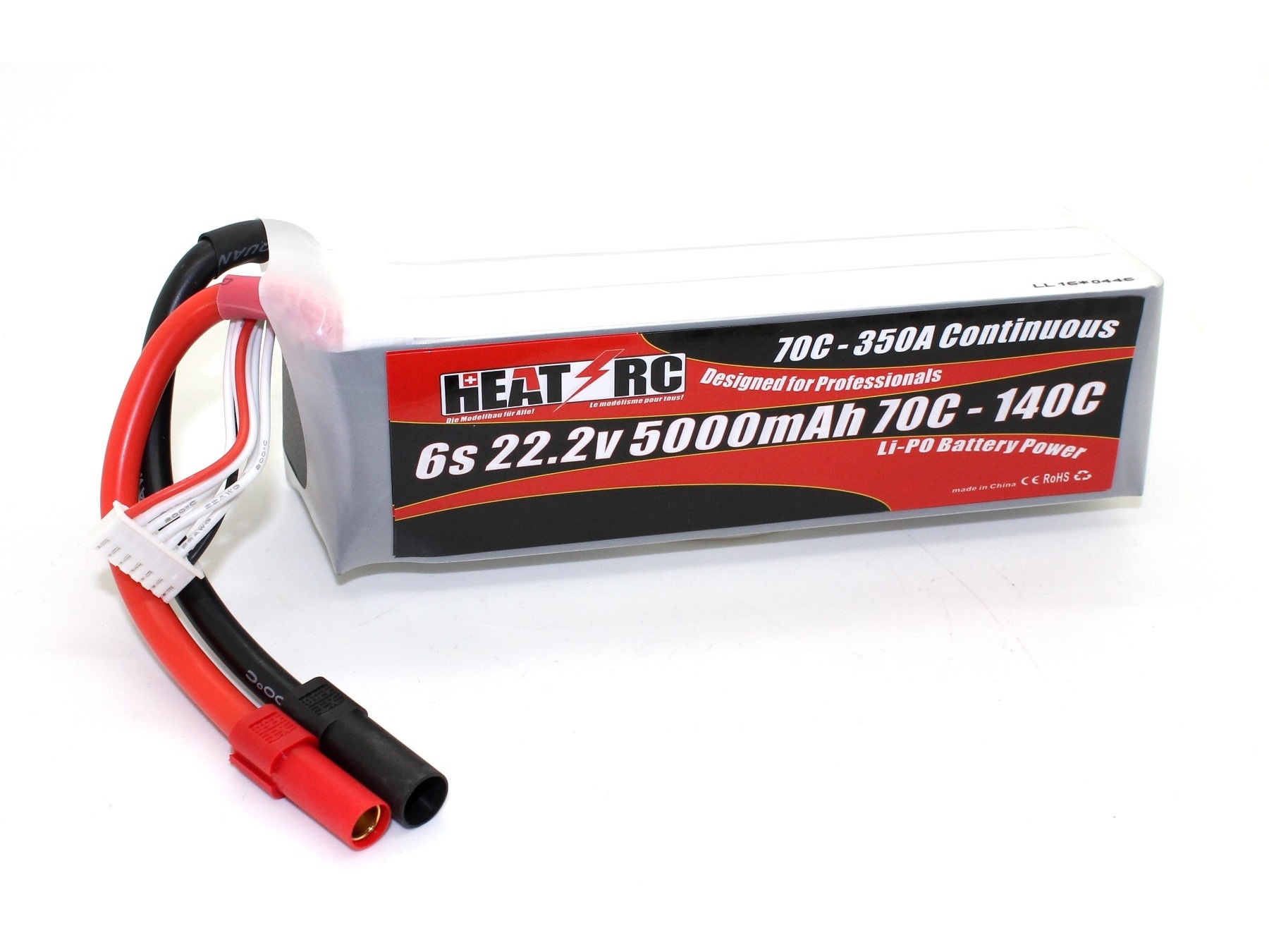 HEAT-RC, LiPo Akku 6S / 22.2V, 5000mAh 70C - XT150