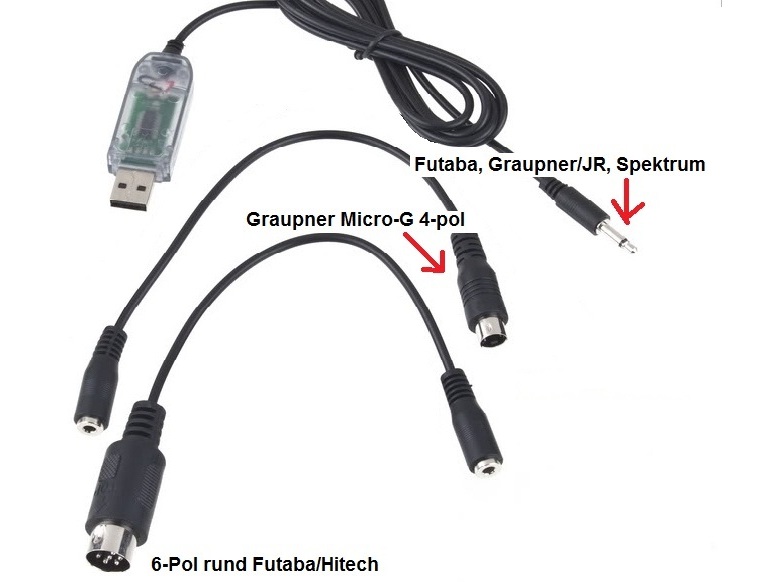 Interfacekabel Fernsteuerung PC USB - Dongle - Simulatorkabel-Set Dynam – Bild 2