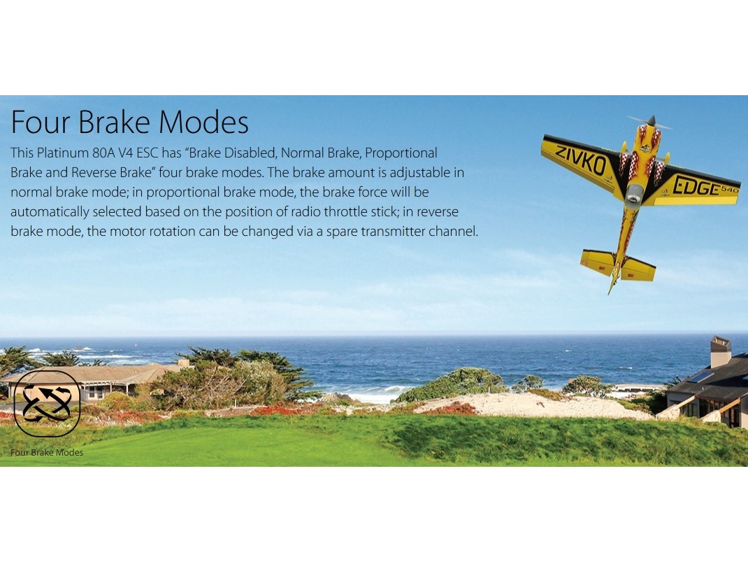 Hobbywing Platinum Regler 80A V4, 3-6S, BEC 7A – Bild 5