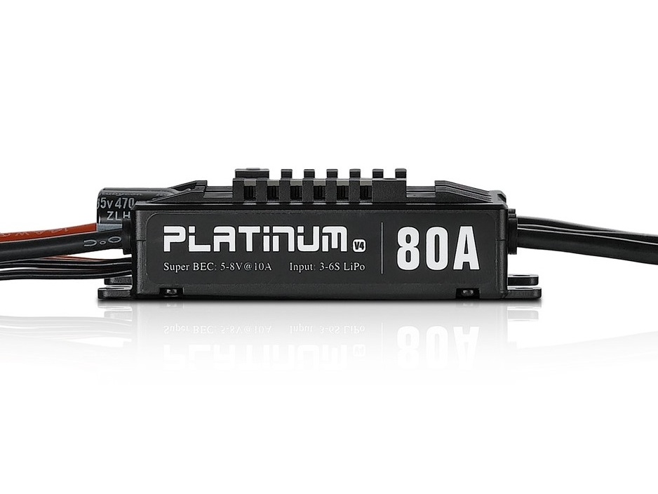 Hobbywing Platinum Regler 80A V4, 3-6S, BEC 7A – Bild 2