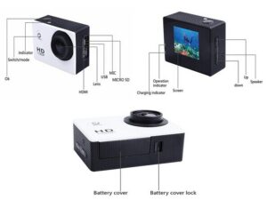 Actioncam / Dashcam SJ4000 WIFI, Full HD - Kamera mit 12 MP - blau