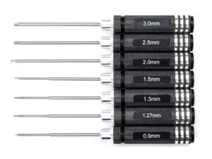 Schraubenzieher-Set, Inbus lang 0.9, 1.27, 1.3, 1.5, 2.0, 2.5, 3.0mm