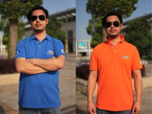 Pilot-RC Poloshirt mit 3-Knopf-Leiste in blau M