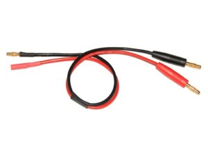 Ladekabel 4.0mm Goldstecker auf Banana 4mm - 30cm