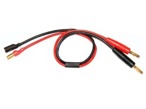 Ladekabel 5.5 mm Goldstecker auf Banana 4mm - 30cm - Polung beachten