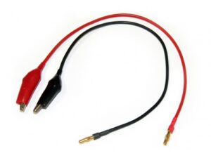 Ladekabel, Krokodileklemmen mit Banana Stecker 4mm - 30cm lang