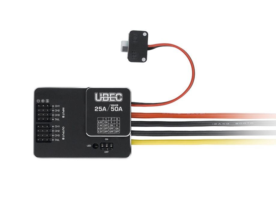 Hobbywing UBEC 25A / 50A HV - für 3S bis 18S LiPo Akkus – Bild 2