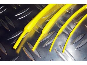 Schrumpfschlauch 3mm, 1 Meter - gelb - Schrumpfverhältnis 3:1