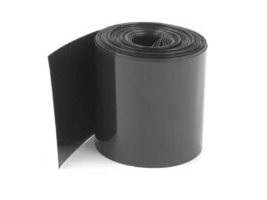 Akku Schrumpfschlauch PVC - 80mm, Flach 131mm schwarz, 1 Meter
