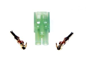 Mini Tamiya-Stecker mit Kontaktpin, goldbeschichtet - im 5er-Set