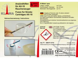 Anzündhilfen AX-18 - Rauchpatrone - 5er-Set