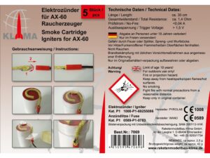 Elektroanzünder AX-60 - Rauchpatrone - 5er-Set
