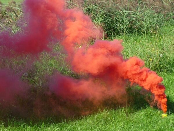 Mr. Smoke 3 - Rauchpatrone in rot mit Elektrozünder