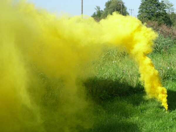 Mr. Smoke 3 - Rauchpatrone in gelb mit Elektrozünder