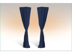 Deko-Schal - Eckvorhänge für Faltzelte - blau