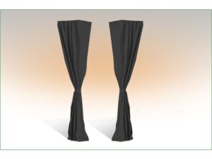 Deko-Schal - Eckvorhänge für Faltzelte - schwarz