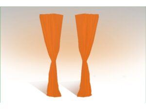 Deko-Schal - Eckvorhänge für Faltzelte - terracotta